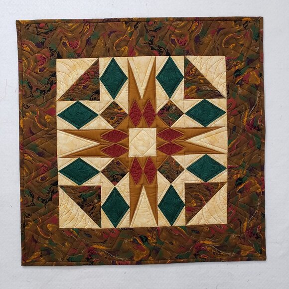 Handcrafted Quilted Table Topper or Wall Décor 25.5” Square